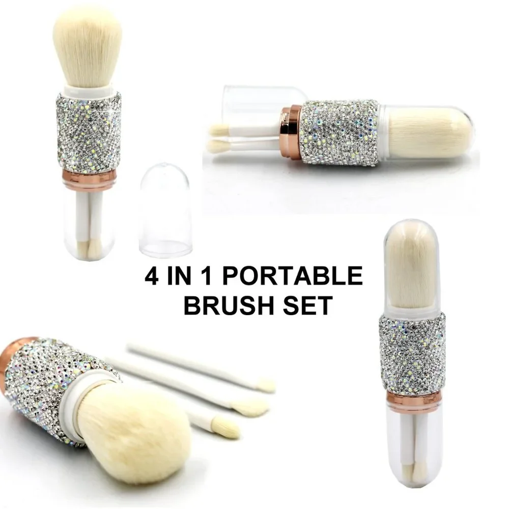 NWT Sparkling Crystal Rhinestone Bling Silver Stocking Stuffers Makeup B… - Picture 11 of 17